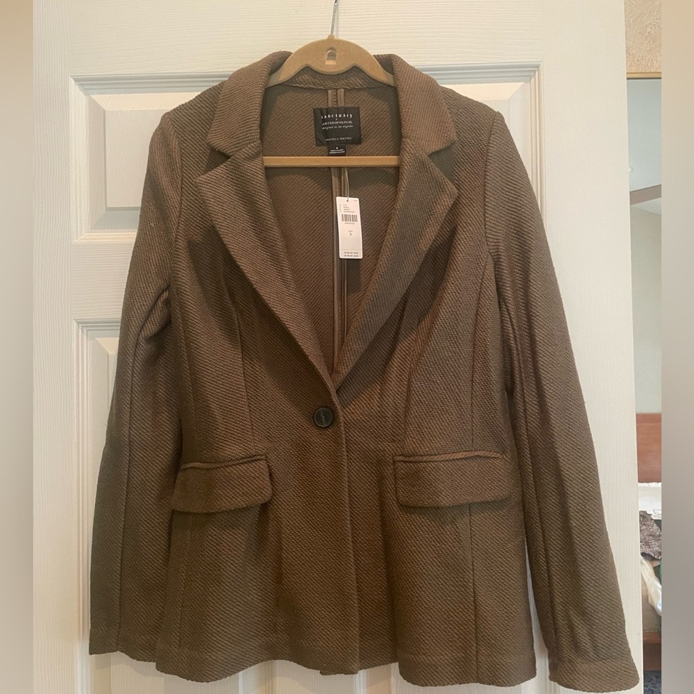 Anthropologie Olive Green Blazer twead